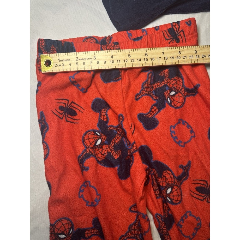 Marvel Spider-Man Fleece Pajama Set Boys Size 4 Red Blue 2 Piece Sleepwear - Picture 2 of 11